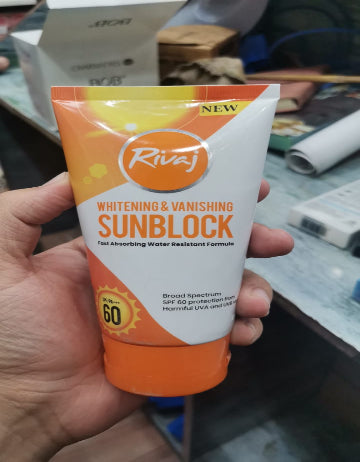 Rivaj Whitening & Vanishing Sunblock SPF60 – Daily Sun Protection