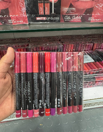 Huda Beauty Lip pencils Set Of 12