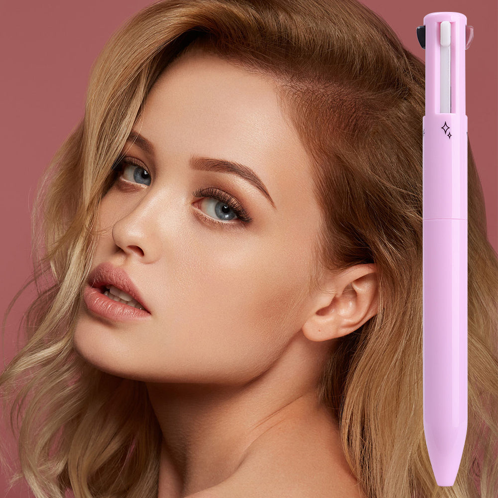 Makeup Pen 4 in 1 Eyebrow Pencil Waterproof Long Lasting Easy Color Eyebrow Lip Highlighter Pen Sweatproof Makeup Cosmetic Tool